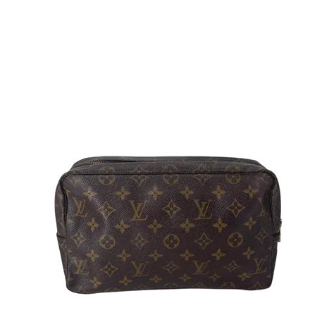 Louis Vuitton Trousse Toilette Pouch 18 Brown Canvas.